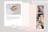 "Watermark" - Birth Announcements in Blush by Erin L. Wilson - Back of Card