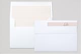 "Watermark" - Birth Announcements in Blush by Erin L. Wilson - Liner and Label