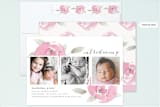 "Sweet As A Rose" - Birth Announcements in Rose Pink by J. Dario Design Co. - Assembled