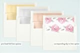 "Sweet As A Rose" - Birth Announcements in Rose Pink by J. Dario Design Co. - Slip-In Envelope Liners