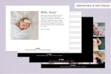 "Classic" - Birth Announcements in Ink by Brianne Larsen - Back of Card