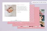 "Vintage Rose" - Birth Announcements in Burnt Rose by That Girl Press - Back of Card
