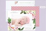 "Vintage Rose" - Birth Announcements in Burnt Rose by That Girl Press - Assembled