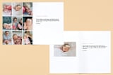 "Warm Hello" - Birth Announcements in Linen by Lori James - Interior Options