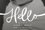 "Warm Hello" - Birth Announcements in Linen by Lori James - Close-Up