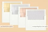 "Warm Hello" - Birth Announcements in Linen by Lori James - Slip-In Envelope Liners