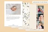 "Woodland" - Birth Announcements in Antique Cream by Haley Warner - Back of Card