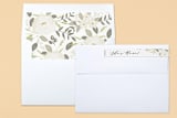 "Woodland" - Birth Announcements in Antique Cream by Haley Warner - Liner and Label