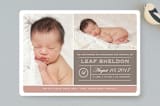 "From Your Nose to Your Toes" - Birth Announcements in Taupe by rose lindo - Front