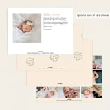 "little birdie" - Birth Announcements in Peach by Leah Bisch - Back of Card