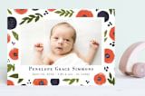 "Poppies" - Birth Announcements in Carrot by Megan Cash - Front