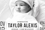 "Bold Beginnings" - Birth Announcements in Pepper by Jennifer Thomke - Close-Up