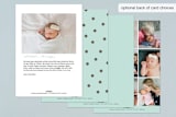 "All Ours" - Birth Announcements in Bronze by Sara Hicks Malone - Back of Card