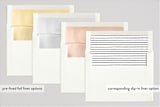 "Four Glimpses of Heaven" - Birth Announcements in Onyx by Kasia Labocki - Slip-In Envelope Liners