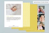 "Hello Baby" - Birth Announcements in Daffodil by Annie Clark - Back of Card