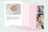 "Bountiful" - Birth Announcements in Petal by frances mathys - Back of Card