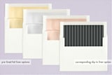 "Birth Label" - Birth Announcements in Cotton by Shirley Lin Schneider - Slip-In Envelope Liners