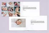 "Monogram Detail" - Birth Announcements in Fog by Ellis - Interior Options