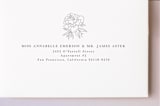 "Monogram Detail" - Birth Announcements in Fog by Ellis - FREE Recipient Addressing
