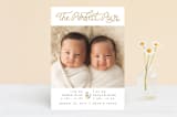 "Love Pair" - Birth Announcements in Mustard by Joanne James - Front
