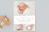 "Hopscotch" - Birth Announcements in Strawberry by Carrie ONeal - Front