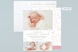 "Hopscotch" - Birth Announcements in Strawberry by Carrie ONeal - Assembled