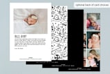 "Little Boys" - Birth Announcements in Inkwell by JeAnna Casper - Back of Card