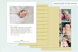 "Split Frame" - Birth Announcements in Flax by Grace Kreinbrink - Back of Card