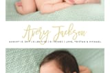 "Split Frame" - Birth Announcements in Flax by Grace Kreinbrink - Close-Up