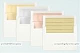"Split Frame" - Birth Announcements in Flax by Grace Kreinbrink - Slip-In Envelope Liners