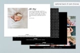 "gallery" - Birth Announcements in Ink by Chryssi Tsoupanarias - Back of Card