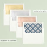 "Periwinkle" - Retired Holiday Cards in Navy by Rebecca Daublin - Envelope Liners
