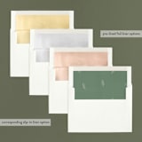 "Peace is Natural" - Retired Holiday Cards in Vanilla by June Letters Studio - Envelope Liners
