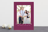 "Minimalistic Chic" - Retired Holiday Cards in Plum by jomolo - Front