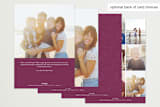 "Minimalistic Chic" - Retired Holiday Cards in Plum by jomolo - Back of Card