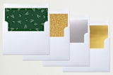 "Joyful Evergreen Wreath" - Retired Holiday Cards in Cream by Paula Pecevich - Envelope Liners