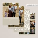 "Winter Boughs" - Retired Holiday Cards in Cocoa by Laura Hankins - Back of Card