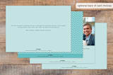 "Festive Banner" - Retired Holiday Cards in Glacier by trbdesign - Back of Card