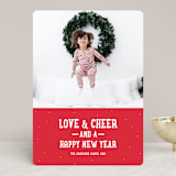 "Bouncing off the walls" - Retired Holiday Cards in Sleigh by Lea Delaveris - Front