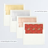 "Joy Greenery" - Retired Holiday Cards in Ruby by curiouszhi - Envelope Liners