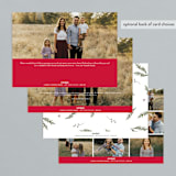 "Tailored" - Retired Holiday Cards in Cherry by Design Lotus - Back of Card