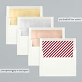 "No Place Like Home" - Retired Holiday Cards in Linen by Erin Deegan - Envelope Liners