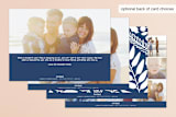 "Merry Cutout" - Retired Holiday Cards in Navy by Danie Romrell - Back of Card