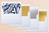 "Merry Cutout" - Retired Holiday Cards in Navy by Danie Romrell - Envelope Liners