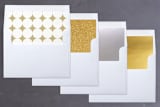 "Bold Sparkle" - Retired Holiday Cards in Gold by Jen Soll - Envelope Liners