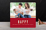 "We're Happy" - Retired Holiday Cards in Berry by Kate Grono - Front