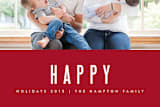 "We're Happy" - Retired Holiday Cards in Berry by Kate Grono - Close-Up