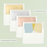 "Modern Abstract" - Retired Holiday Cards in Goldenrod by Ann Gardner - Envelope Liners