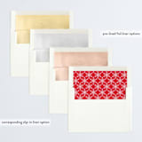"ARA" - Retired Holiday Cards in Cardinal by Melanie Kosuge - Envelope Liners