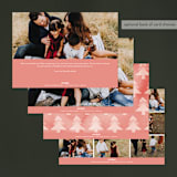 "abstract trees" - Retired Holiday Cards in Holly Berry by Qing Ji - Back of Card